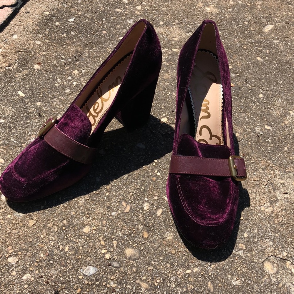 Sam Edelman Purple Velvet Heels